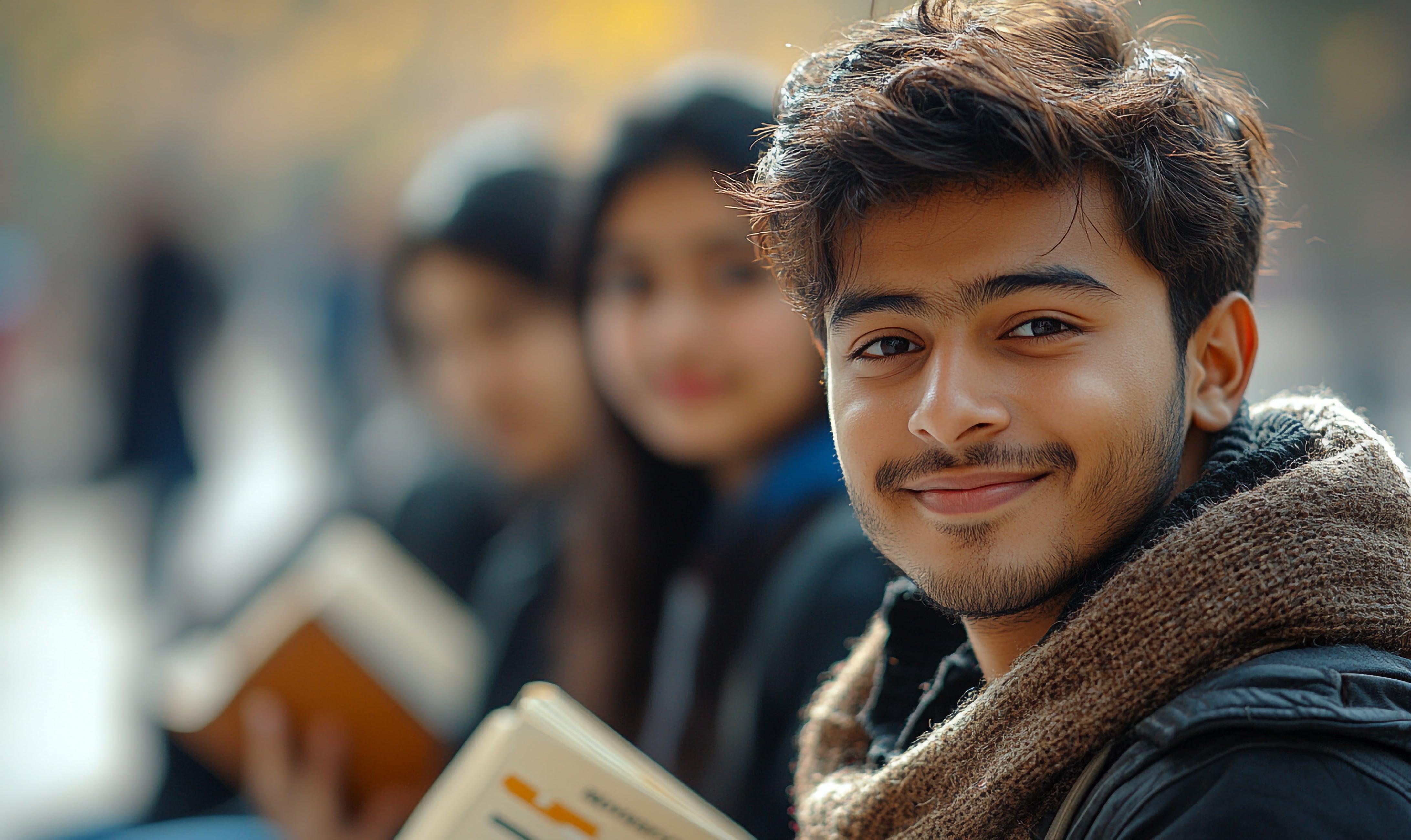 Students on campus.